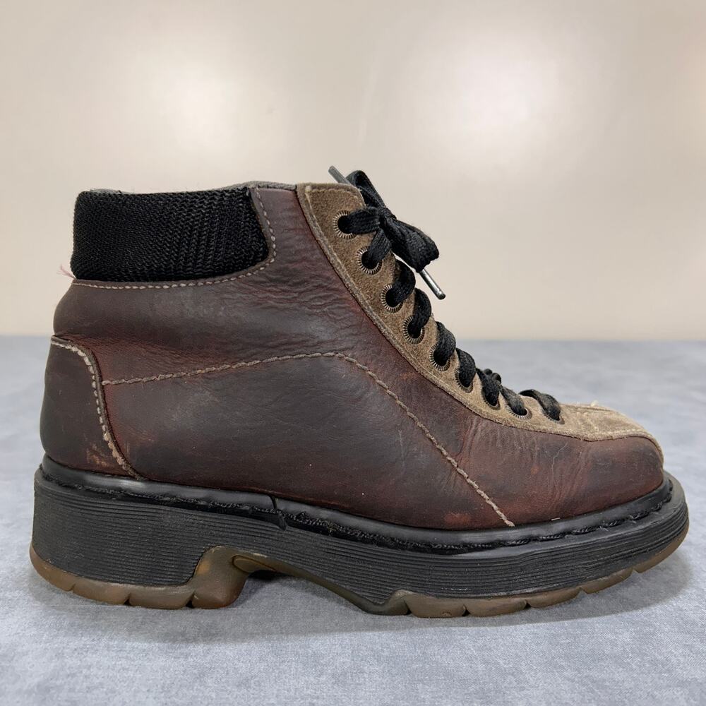 Vintage 90s Dr. Martens 3A22 Brown Leather Chunky Boots UK 5 US Womens 7